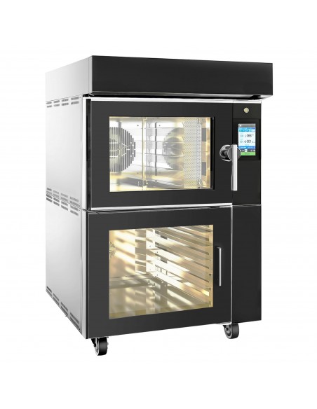 Electric Commercial Convection Oven with Steam Injection - Touchscreen - 5x 600x400mm - Black - Prover Cabinet