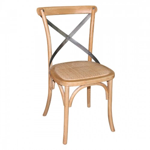 Bolero Wooden Dining Chairs with Backrest (Pack of 2)