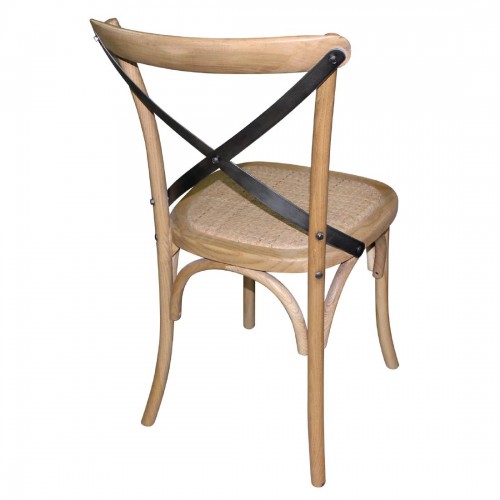 Bolero Wooden Dining Chairs with Backrest (Pack of 2)