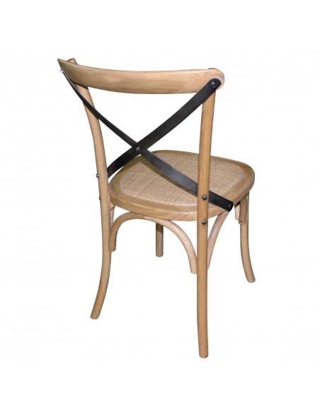 Bolero Wooden Dining Chairs with Backrest (Pack of 2)