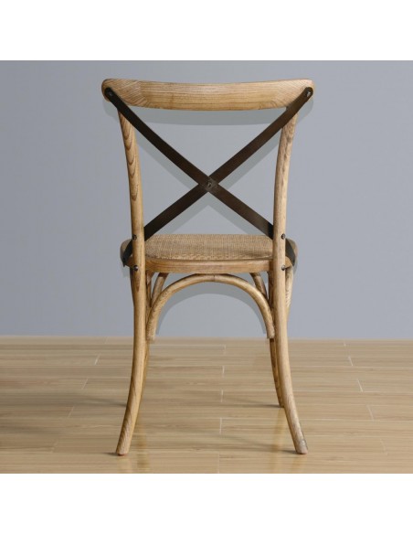 Bolero Wooden Dining Chairs with Backrest (Pack of 2)