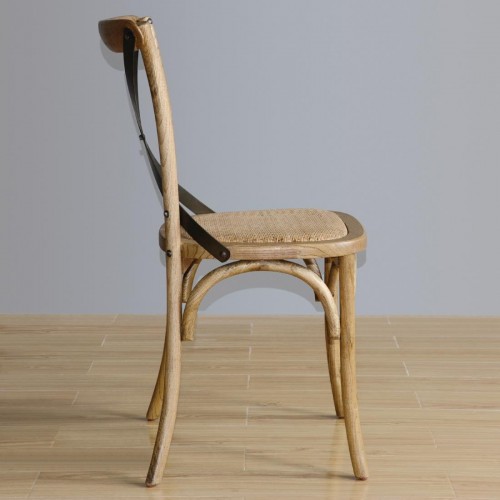 Bolero Wooden Dining Chairs with Backrest (Pack of 2)
