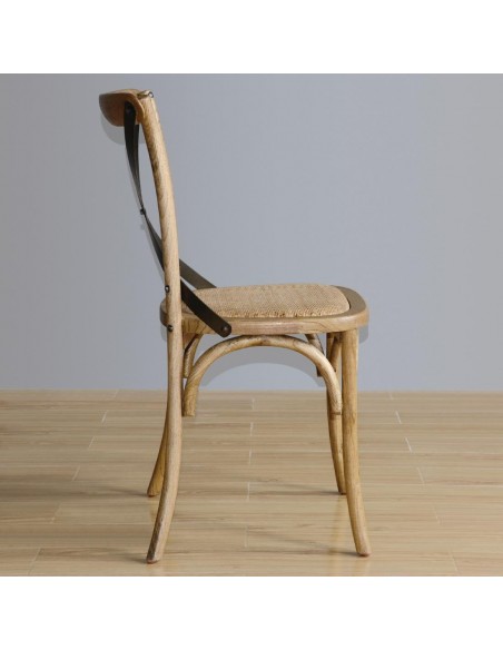 Bolero Wooden Dining Chairs with Backrest (Pack of 2)