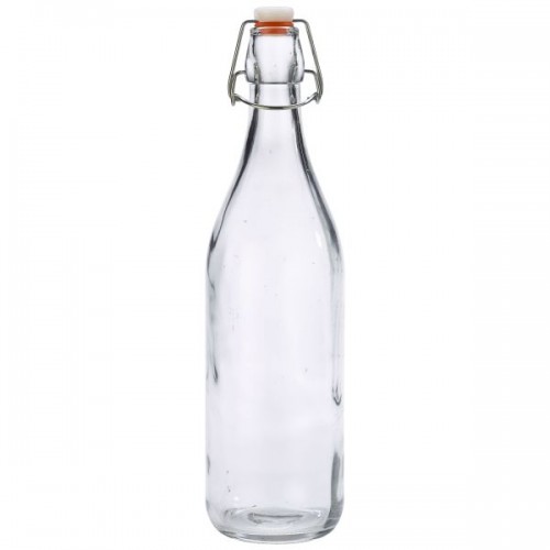 Genware Glass Swing Bottle 1L / 35oz - Quantity 6