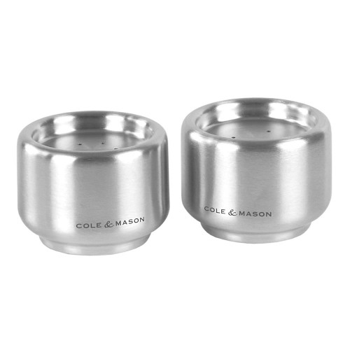 Cole & Mason Burley Brushed Chrome Salt & Pepper Shaker Set