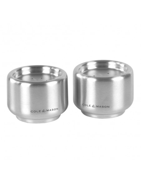 Cole & Mason Burley Brushed Chrome Salt & Pepper Shaker Set