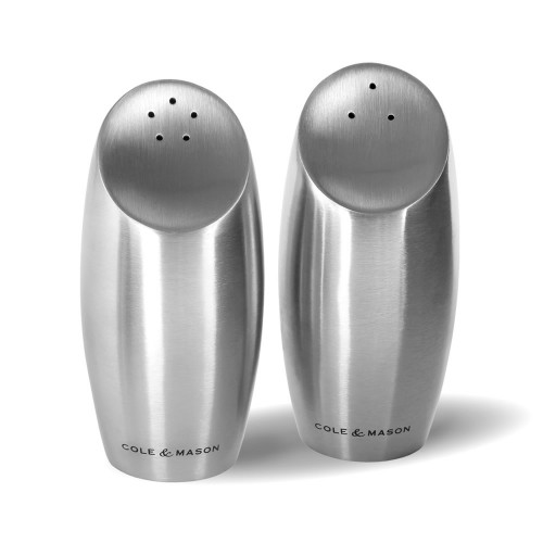 Cole & Mason Exbury Stainless Steel Salt & Pepper Shaker Set