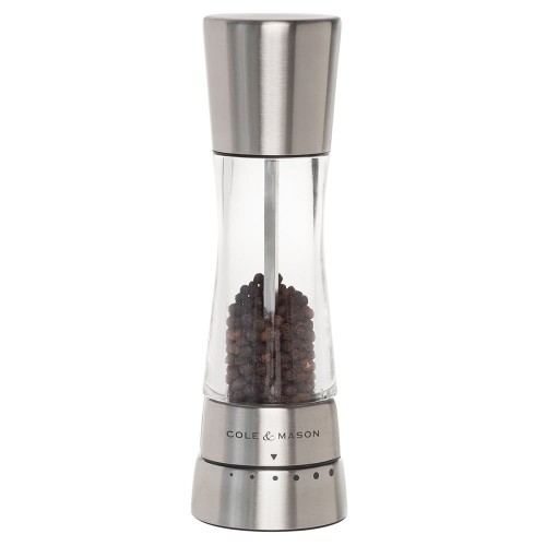 Cole & Mason Gourmet Precision Derwent Acrylic and Stainless Steel Pepper Mill