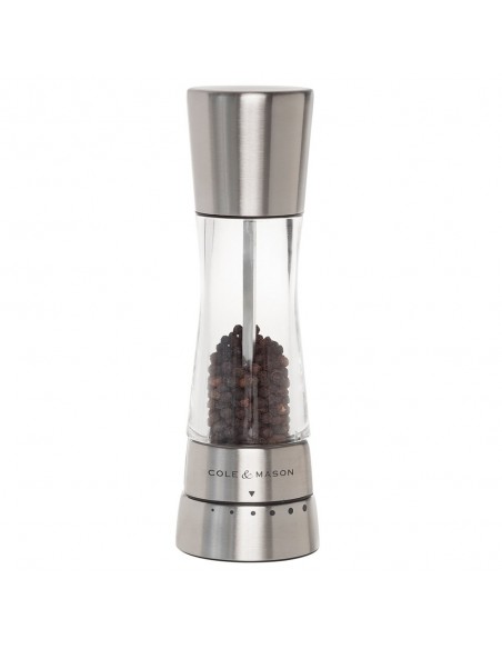 Cole & Mason Gourmet Precision Derwent Acrylic and Stainless Steel Pepper Mill