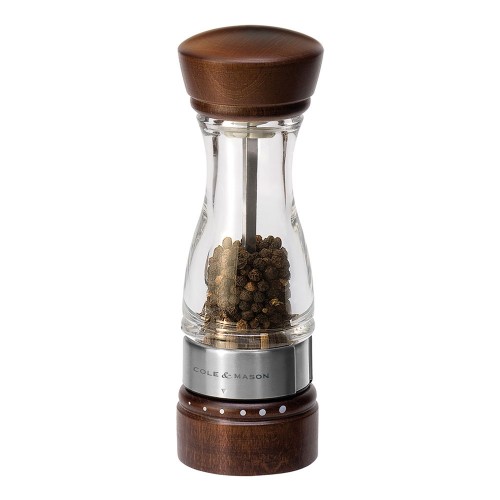 Cole & Mason Gourmet Precision Keswick Dark Wood & Acrylic Pepper Mill