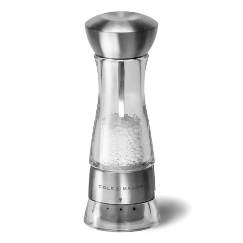 Cole & Mason Gourmet Precision Windermere Acrylic and Stainless Steel Salt Mill
