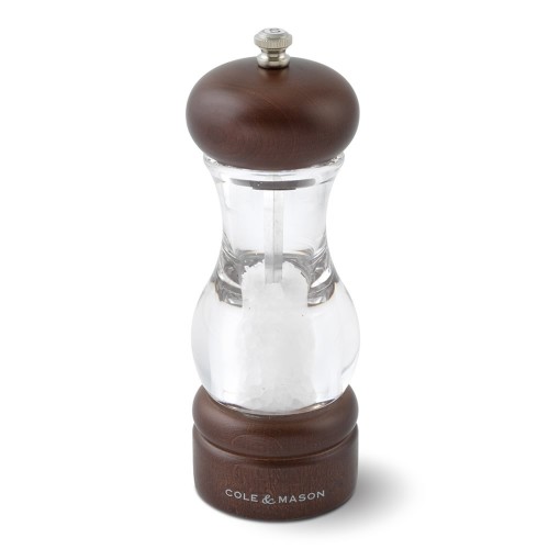 Cole & Mason Precision 105 Forest Dark Wood & Acrylic Salt Mill