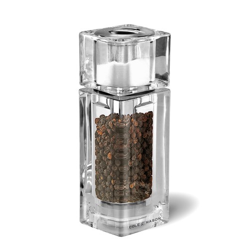 Cole & Mason Precision Cube Acrylic Combi Pepper Mill & Salt Shaker