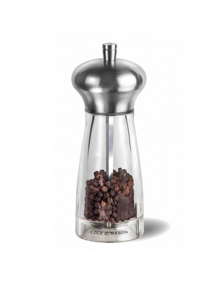 Cole & Mason Precision Exeter Acrylic and Stainless Steel Pepper Mill