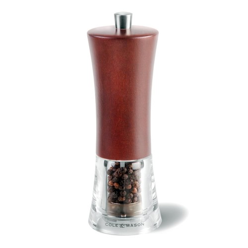 Cole & Mason Precision Genoa Forest Acrylic & Dark Wood Pepper Mill