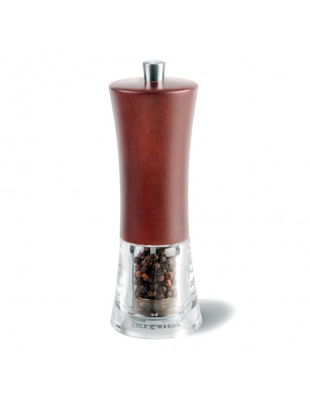 Cole & Mason Precision Genoa Forest Acrylic & Dark Wood Pepper Mill