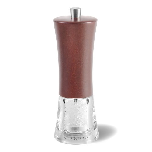 Cole & Mason Precision Genoa Forest Acrylic & Dark Wood Salt Mill