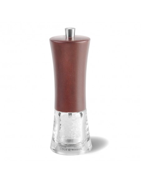 Cole & Mason Precision Genoa Forest Acrylic & Dark Wood Salt Mill