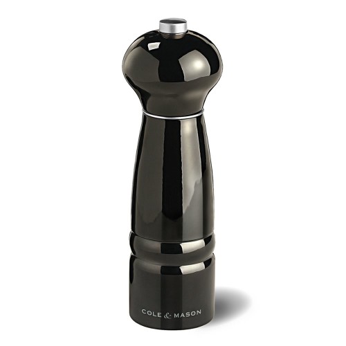 Cole & Mason Precision Windsor Midnight Black Gloss Beech Wood Pepper Mill 180mm