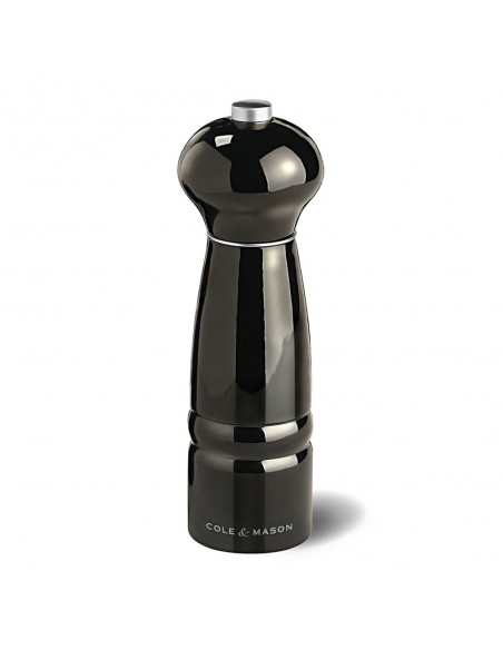 Cole & Mason Precision Windsor Midnight Black Gloss Beech Wood Pepper Mill 180mm