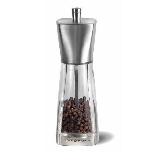 Cole & Mason Precision York Acrylic and Stainless Steel Pepper Mill