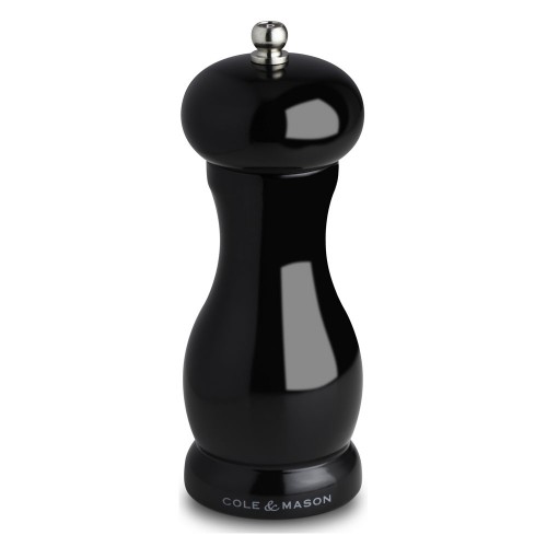 Cole & Mason Oxford Midnight Black Gloss Lacquered Pepper Mill 155mm