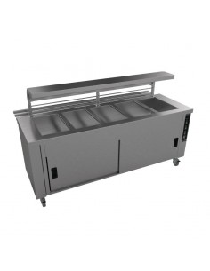 Falcon Chieftain 5 Well Heated Servery Counter with Trayslide HS5