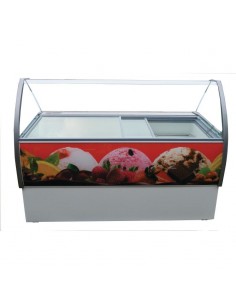 Crystal Venus Elegante 10 Pan Ice Cream Display Counter VenusEle46