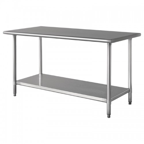 Stainless Steel Commercial Work Table Galvanized Undershelf