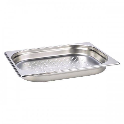 Perforated Stainless Steel Gastronorm Pan 1/2 - 40mm Deep