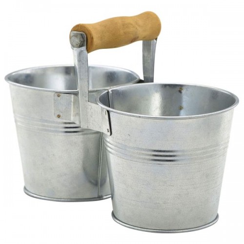 Galvanised Steel Combi Serving Buckets 10cm ï¿½