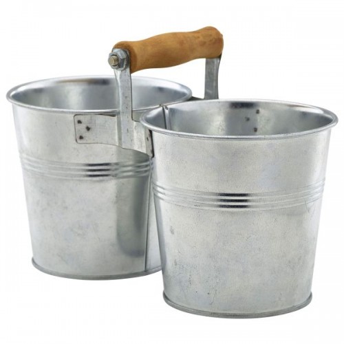 Galvanised Steel Combi Serving Buckets 12cm ï¿½