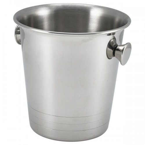 Beaumont Ice Bucket with Lid in Silver and Black Made of Aluminium 10 Litre 