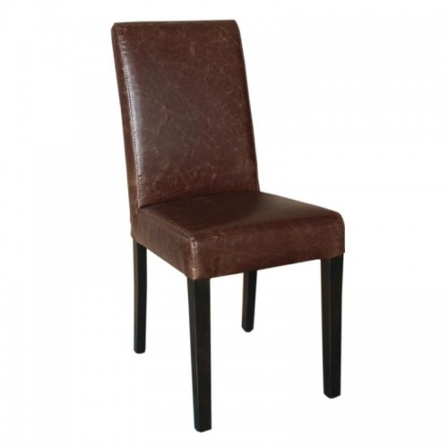 Bolero Faux Leather Dining Chair Antique Tan Pack of 2