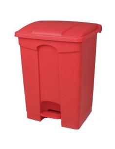 Jantex Kitchen Pedal Bin Red 65Ltr