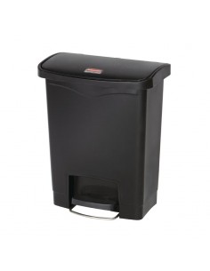 Rubbermaid Slim Jim Step on Front Pedal Black 30Ltr