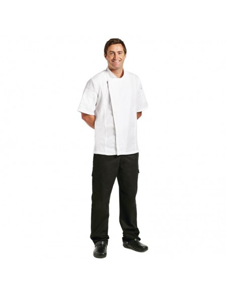 Chef Works Springfield Zipper Mens Chefs Jacket White L