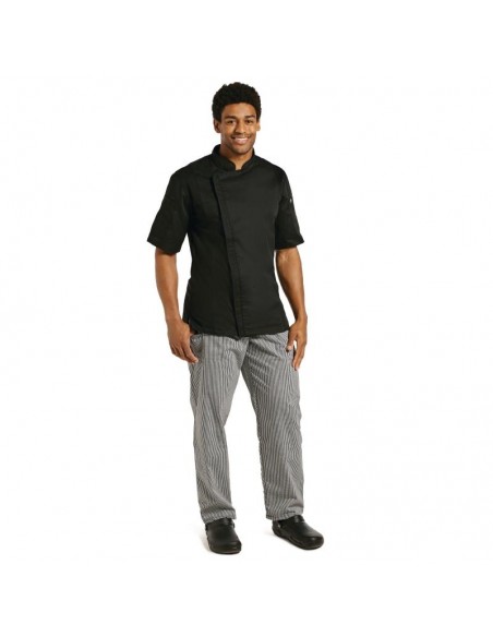 Chef Works Springfield Zipper Mens Chefs Jacket Black M