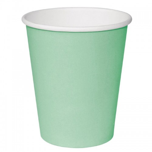 Fiesta Takeaway Coffee Cups Single Wall Turquoise 8oz x50