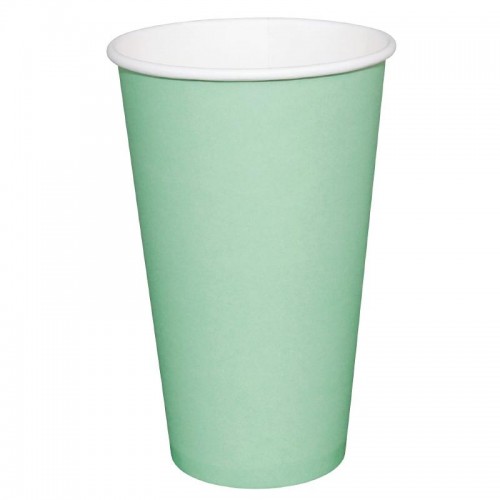 Fiesta Takeaway Coffee Cups Single Wall Turquoise 8oz x1000