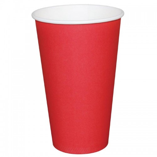 Fiesta Takeaway Coffee Cups Single Wall Red 8oz x1000