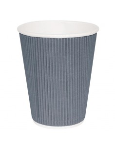 Fiesta Takeaway Coffee Cups Ripple Wall Charcoal 8oz x500