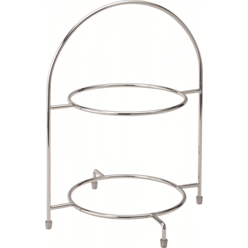 UTOPIA -Chrome 2 Tier Cake Plate Stand 12.5" (32cm) - to hold 2 x 23cm Plates