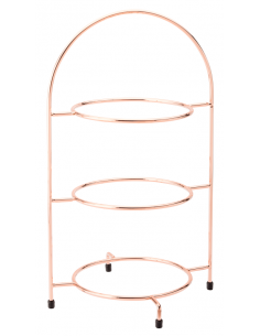 UTOPIA -Copper 3 Tier Plate Stand 16.5" (42cm) - to hold 3 x 23cm Plates