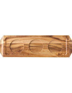 UTOPIA -Acacia Wine/Beer Flight 11.5 x 3.5" (29 x 9cm) -to hold: 3 x P440037 & 3 x P41772