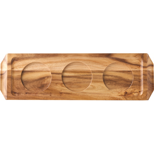 UTOPIA -Acacia Wine/Beer Flight 11.5 x 3.5" (29 x 9cm) -to hold: 3 x P440037 & 3 x P41772