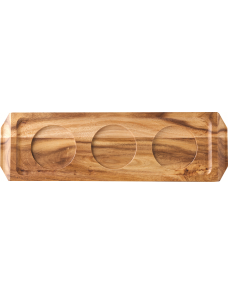 UTOPIA -Acacia Wine/Beer Flight 11.5 x 3.5" (29 x 9cm) -to hold: 3 x P440037 & 3 x P41772