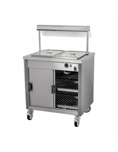 Moffat Mobile Hot Cupboard with Dry Heat Bain Marie 2FBM