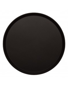 Cambro Treadlite Fibreglass Round Non-Slip Tray Black355mm 14"