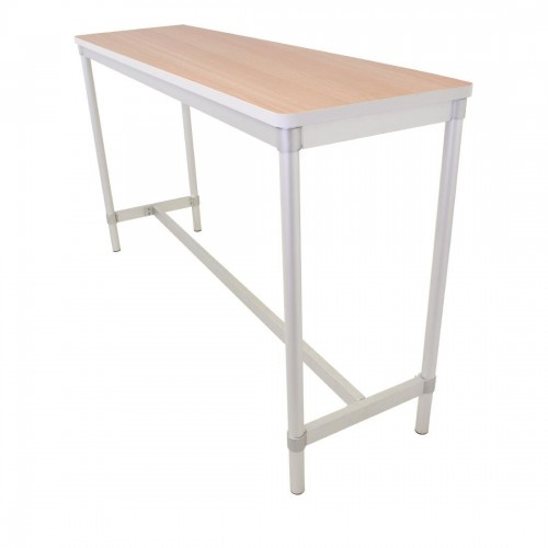 GoPak Enviro Indoor High Table Beech EffectAluminium Frame. Beech Effect Top. 1010(H) x 500(W) x 1800(D)mm